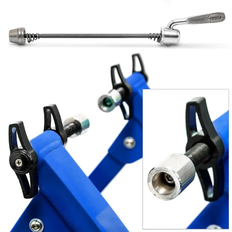 Indoor Fahrradtrainer – 6 Gänge, faltbar & robust mit Vorderradstütze & Stahlgestell, Fahrrad Rollentrainer