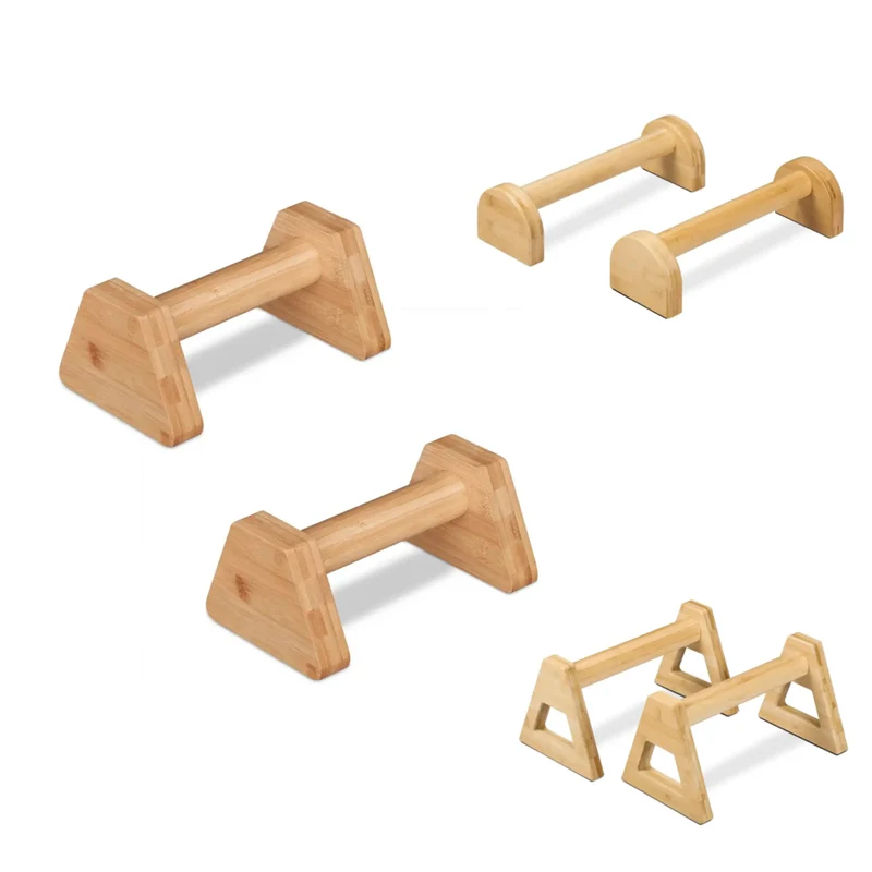 Push-Up Bars / Liegestützgriffe aus Bambus – nachhaltig, rutschfest & kompakt