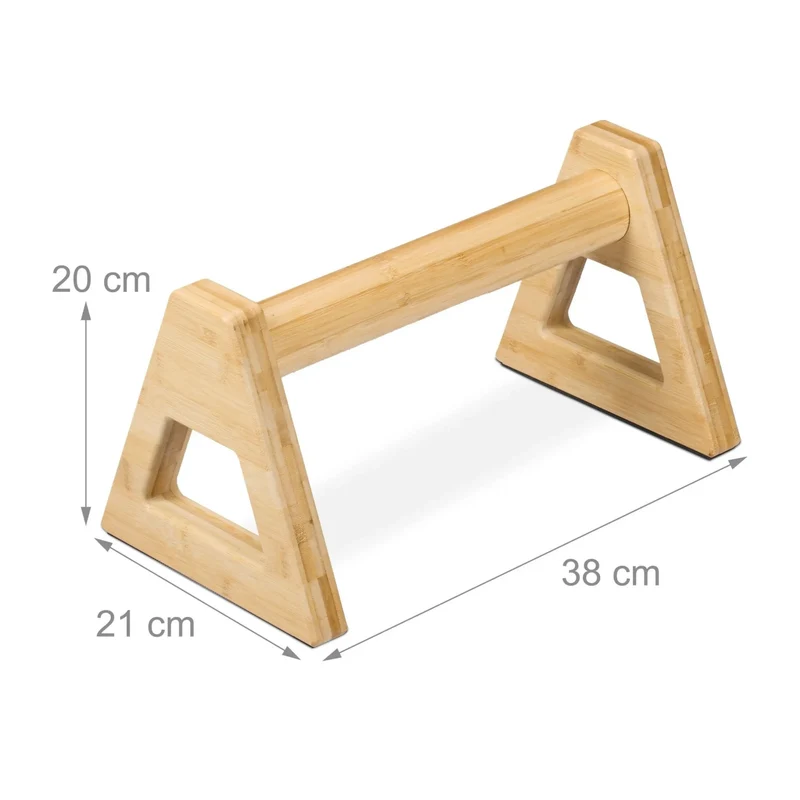 Push-Up Bars / Liegestützgriffe aus Bambus – nachhaltig, rutschfest & kompakt