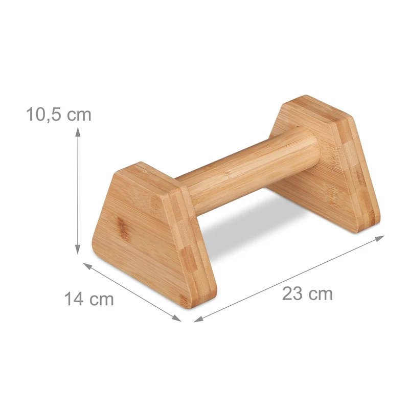 Push-Up Bars / Liegestützgriffe aus Bambus – nachhaltig, rutschfest & kompakt