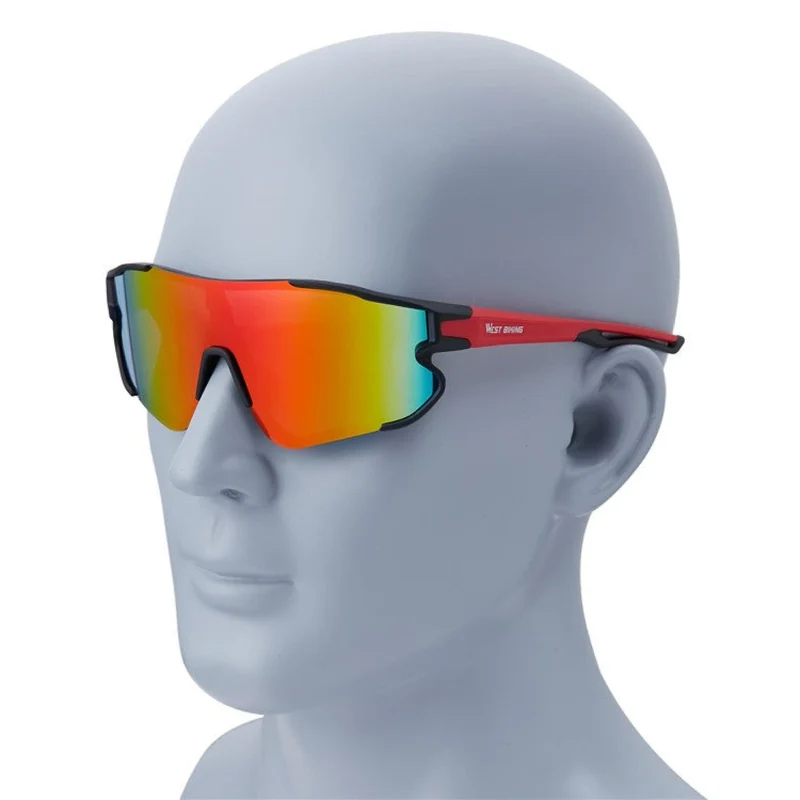 Outdoor Sport Sonnenbrille Herren Damen – Polarisierte Sportbrille für Laufen, Radfahren, Angeln, UV-Schutz, beschlagfrei, leicht