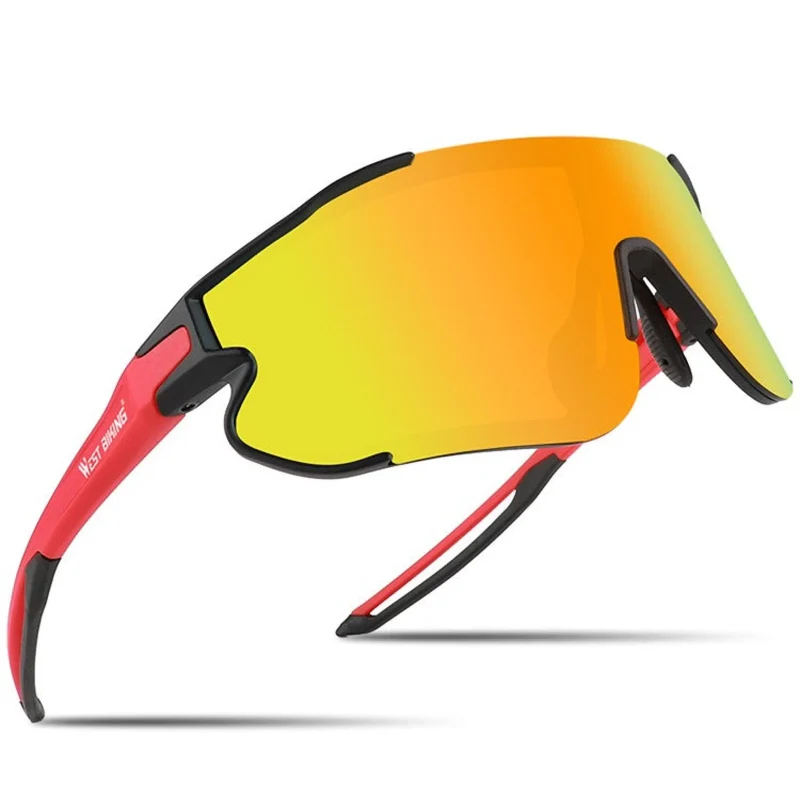 Outdoor Sport Sonnenbrille Herren Damen – Polarisierte Sportbrille für Laufen, Radfahren, Angeln, UV-Schutz, beschlagfrei, leicht