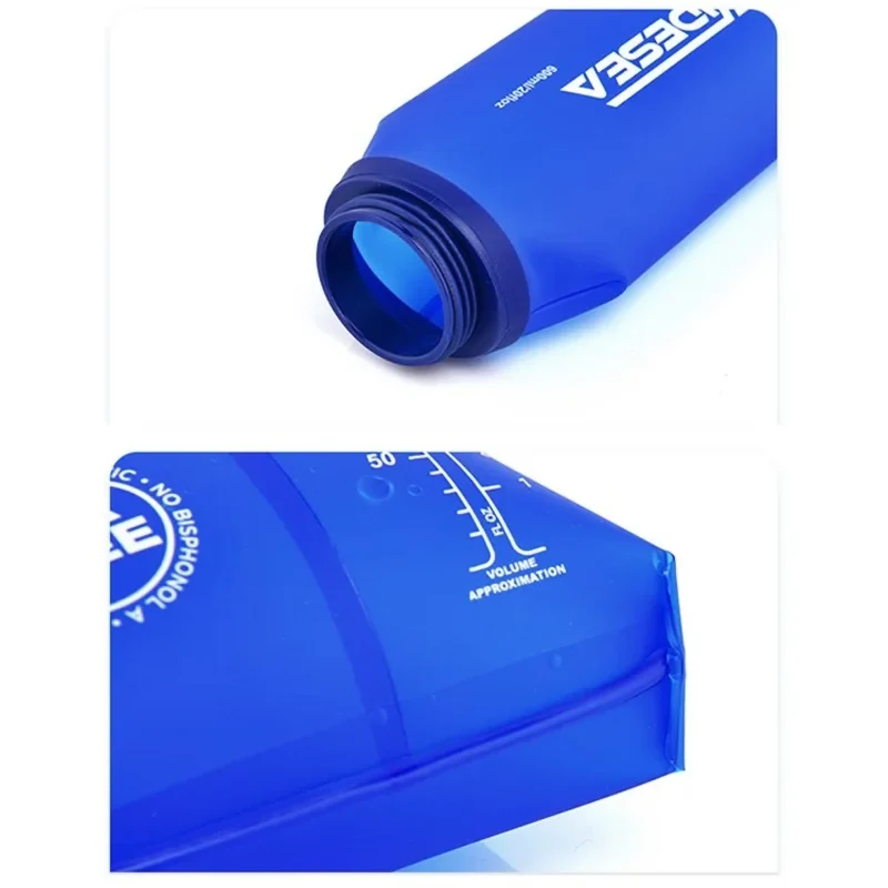 Faltbare Trinkflasche 600 ml, BPA-frei – Ultraleichte Soft Water Bottle aus TPU mit Silikon-Mundstück – Outdoor Wasserflasche für Wandern, Laufen, Radfahren, Festival