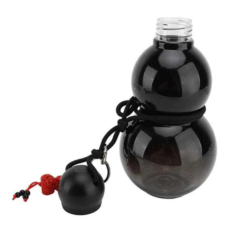 Retro Wasserflasche 800 ml, BPA-freie Trinkflasche für Sport, Fitness, Reisen – Tragbare Flasche im chinesischen Stil mit Anhänger und Gurt