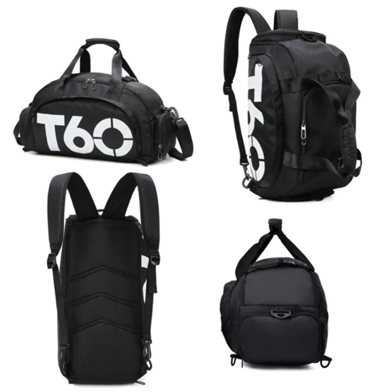 Sporttasche Fitness & Alltag 2 in 1 Rucksack Herren Damen, wasserfeste Reisetasche mit Schuhfach & Nassfach, robuste Trainingstasche groß für Gym, Yoga, Reise, Arbeit