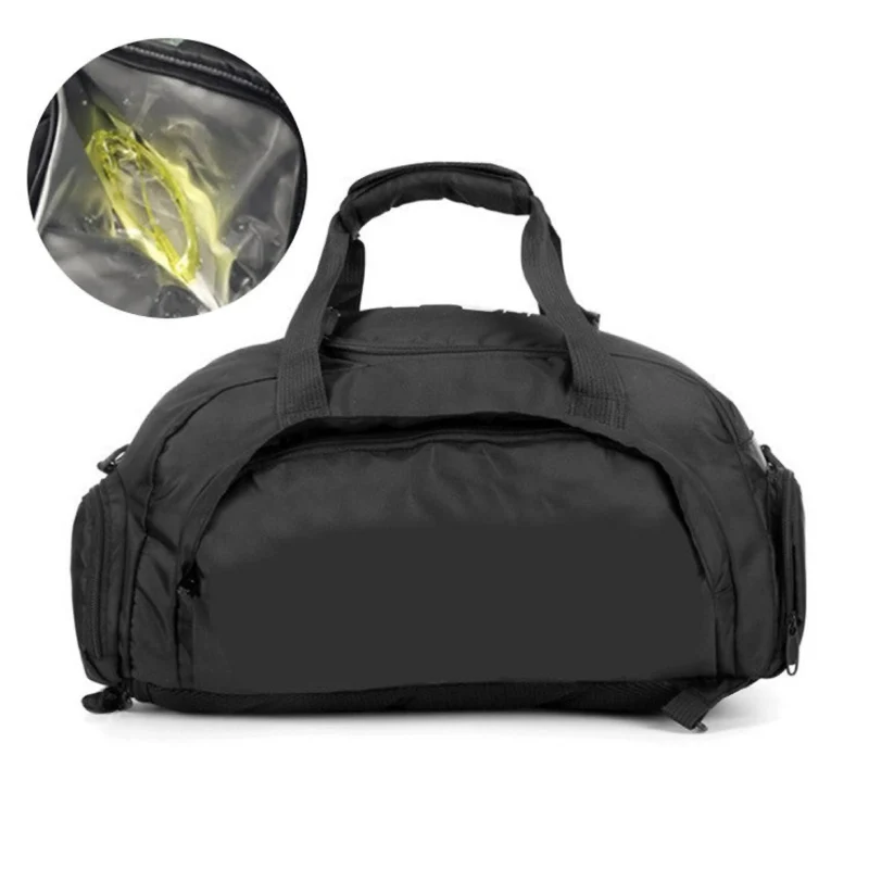Sporttasche Fitness & Alltag 2 in 1 Rucksack Herren Damen, wasserfeste Reisetasche mit Schuhfach & Nassfach, robuste Trainingstasche groß für Gym, Yoga, Reise, Arbeit