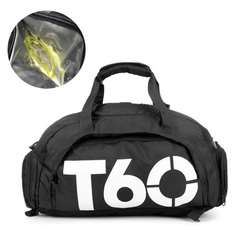 Sporttasche Fitness & Alltag 2 in 1 Rucksack Herren Damen, wasserfeste Reisetasche mit Schuhfach & Nassfach, robuste Trainingstasche groß für Gym, Yoga, Reise, Arbeit