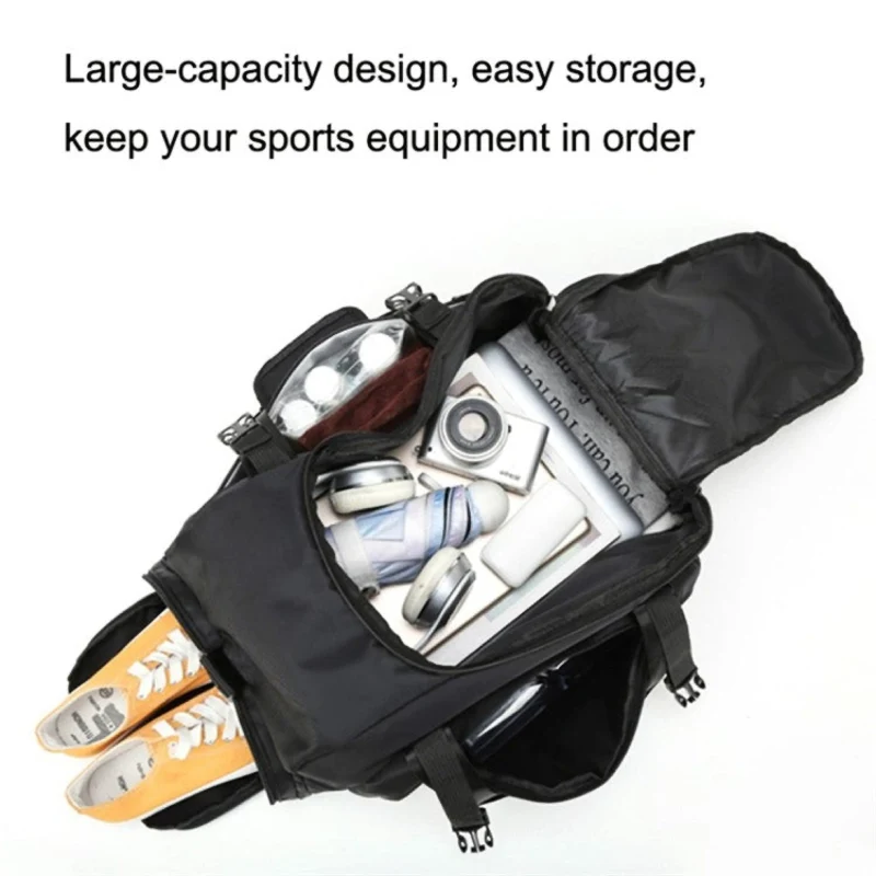 Sporttasche Fitness & Alltag 2 in 1 Rucksack Herren Damen, wasserfeste Reisetasche mit Schuhfach & Nassfach, robuste Trainingstasche groß für Gym, Yoga, Reise, Arbeit