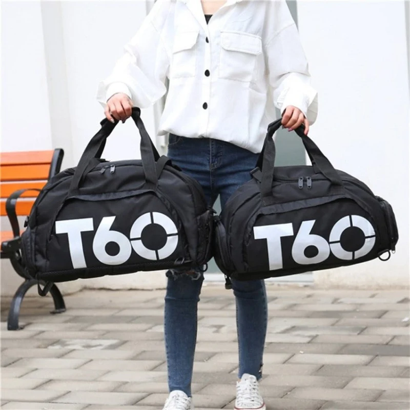 Sporttasche Fitness & Alltag 2 in 1 Rucksack Herren Damen, wasserfeste Reisetasche mit Schuhfach & Nassfach, robuste Trainingstasche groß für Gym, Yoga, Reise, Arbeit