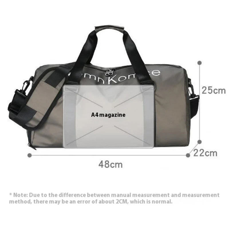 Premium Sporttasche, wasserdichte Handtasche mit Nass-Trocken-Trennung, separatem Schuhfach und Schultergurt, große Reisetasche aus PU-Leder, 20–35L
