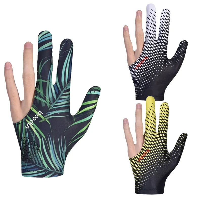 3-Finger Billardhandschuh für Rechts- & Linkshänder, Atmungsaktiv, Rutschfest & Elastisch, Pool Cue Handschuh aus Spandex & Silikon