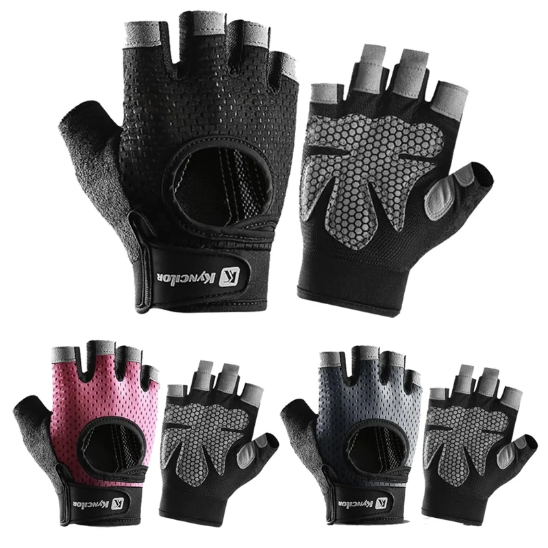 Fitness-Handschuhe Unisex, Rutschfest, Atmungsaktiv, Stoßdämpfend, Ideal zum Gewichtheben, Radfahren & Training