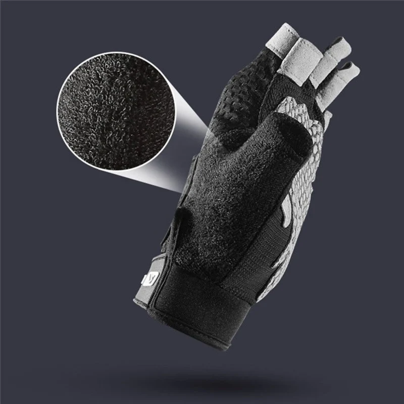 Fitness-Handschuhe Unisex, Rutschfest, Atmungsaktiv, Stoßdämpfend, Ideal zum Gewichtheben, Radfahren & Training