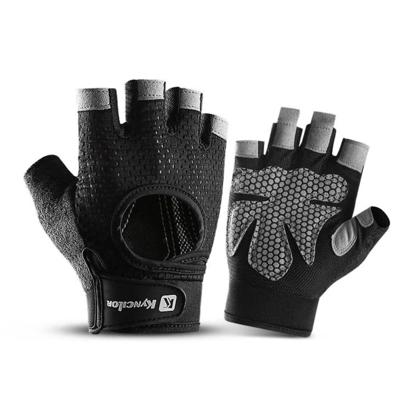 Fitness-Handschuhe Unisex, Rutschfest, Atmungsaktiv, Stoßdämpfend, Ideal zum Gewichtheben, Radfahren & Training