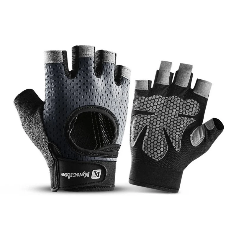 Fitness-Handschuhe Unisex, Rutschfest, Atmungsaktiv, Stoßdämpfend, Ideal zum Gewichtheben, Radfahren & Training