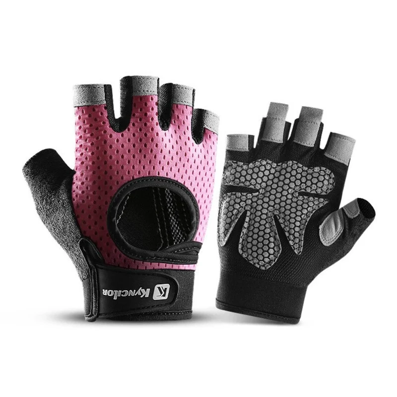 Fitness-Handschuhe Unisex, Rutschfest, Atmungsaktiv, Stoßdämpfend, Ideal zum Gewichtheben, Radfahren & Training
