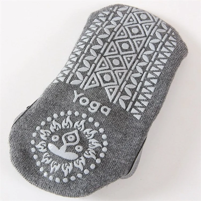 Rutschfeste Yoga-Socken Damen – Criss Cross Pilates Socken mit Anti-Rutsch-Noppen für Ballett, Tanz, Fitness & Trampolin, Atmungsaktive Baumwollsocken Größe 35–39