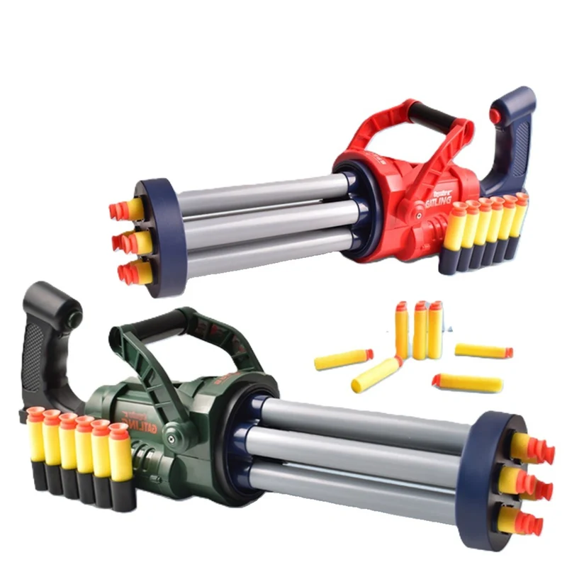 Dart Blaster für Kinder Spielzeug-Gewehr inkl. 20 Darts mit 6-Schuss Drehtrommel – EVA Schaumstoff Soft Bullet Gun für drinnen & draußen – sicheres Actionspielzeug