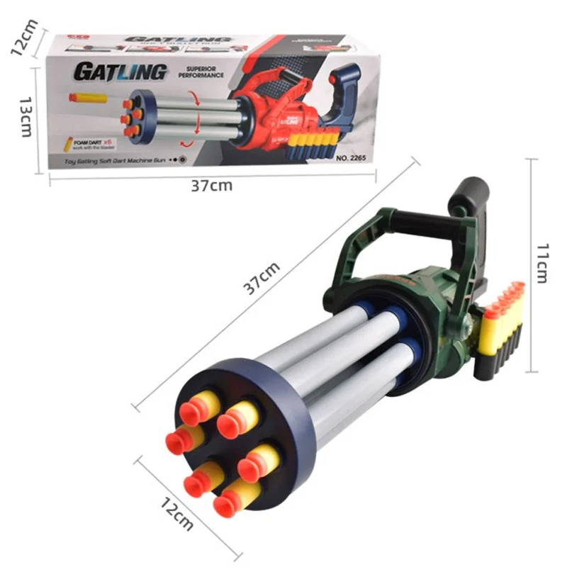 Dart Blaster für Kinder Spielzeug-Gewehr inkl. 20 Darts mit 6-Schuss Drehtrommel – EVA Schaumstoff Soft Bullet Gun für drinnen & draußen – sicheres Actionspielzeug