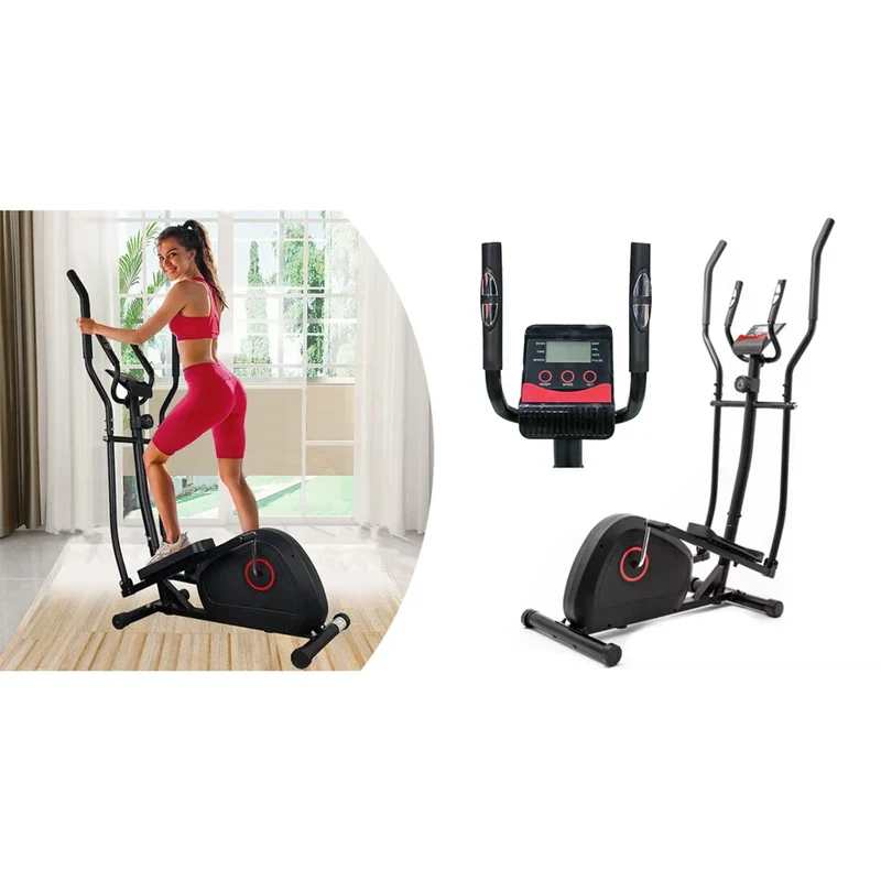 Ellipsentrainer / Crosstrainer mit digitaler Anzeige, 8-Stufen verstellbar, ergonomische Griffe
