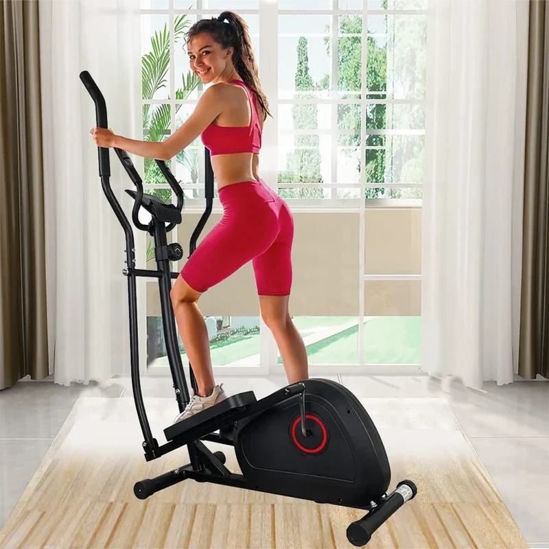 Ellipsentrainer / Crosstrainer mit digitaler Anzeige, 8-Stufen verstellbar, ergonomische Griffe