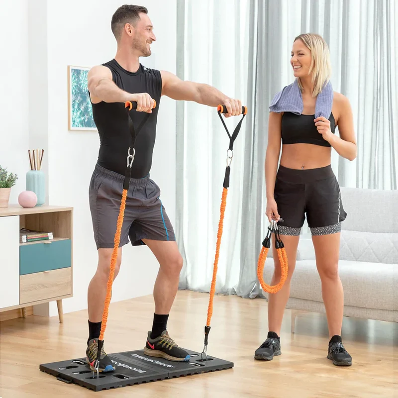 Multifunktions-Trainings-Board, Resistance Bänder mit rutschfesten Griffen, Ganzkörper Training