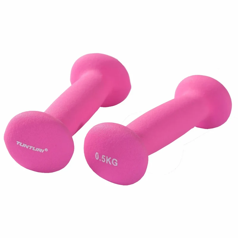 Gymnastikhanteln, 2er-Set, Gewichtsstufen 0,5-5,0 Kg, Neopren, bodenschonend