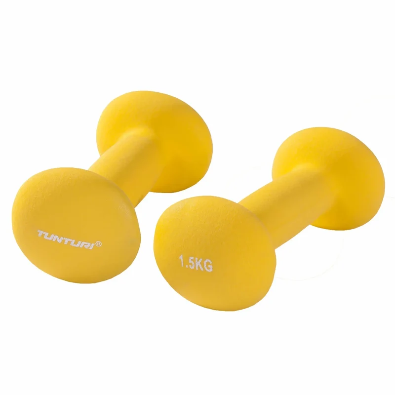 Gymnastikhanteln, 2er-Set, Gewichtsstufen 0,5-5,0 Kg, Neopren, bodenschonend