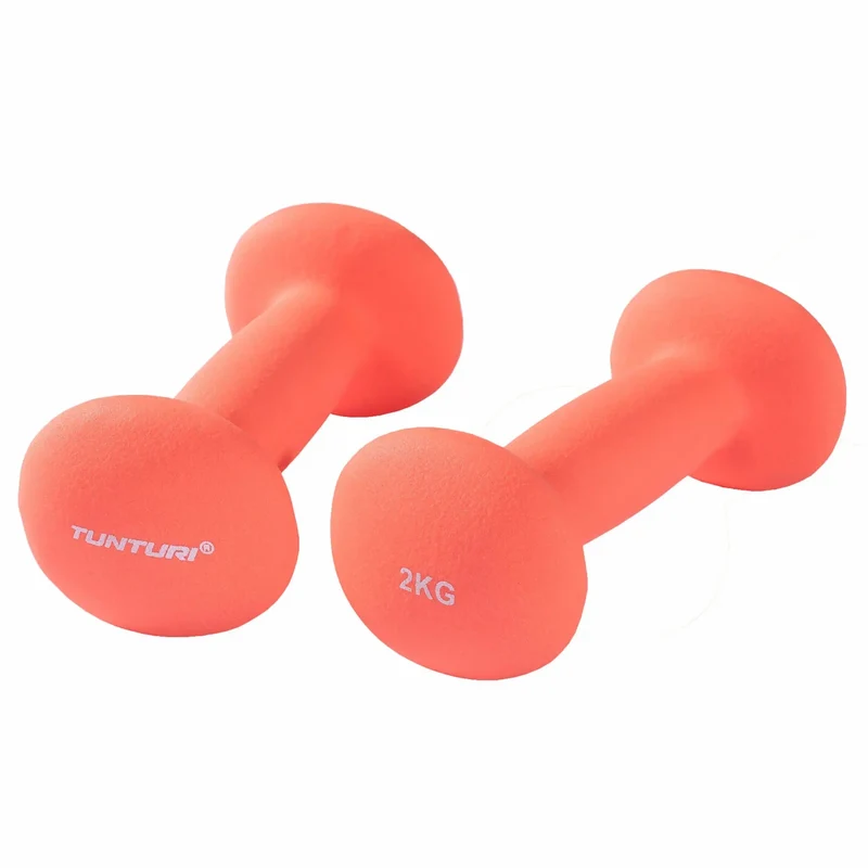 Gymnastikhanteln, 2er-Set, Gewichtsstufen 0,5-5,0 Kg, Neopren, bodenschonend