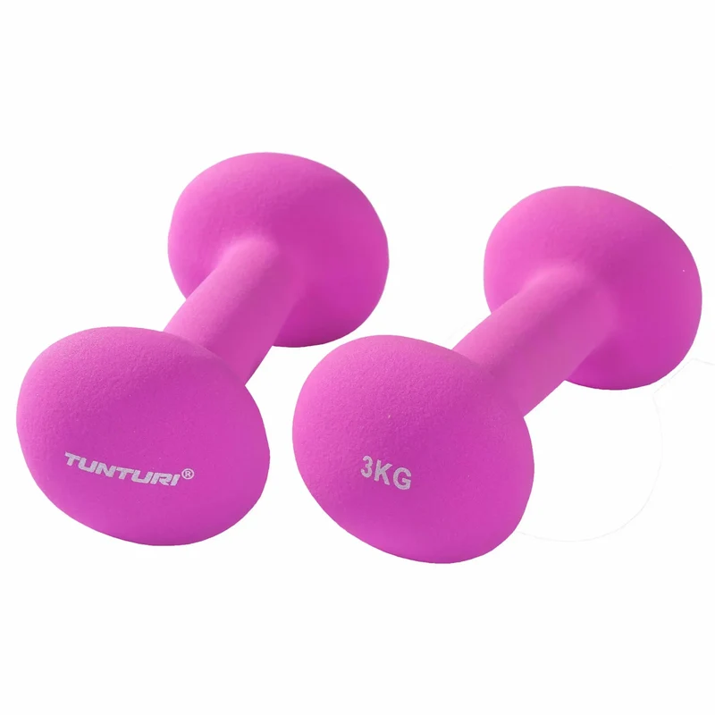 Gymnastikhanteln, 2er-Set, Gewichtsstufen 0,5-5,0 Kg, Neopren, bodenschonend