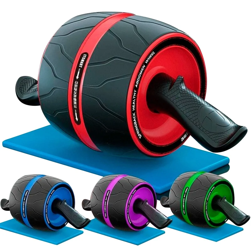 Bauchtrainer Rolle, abgewinkelter Griff, inklusive Kniematte