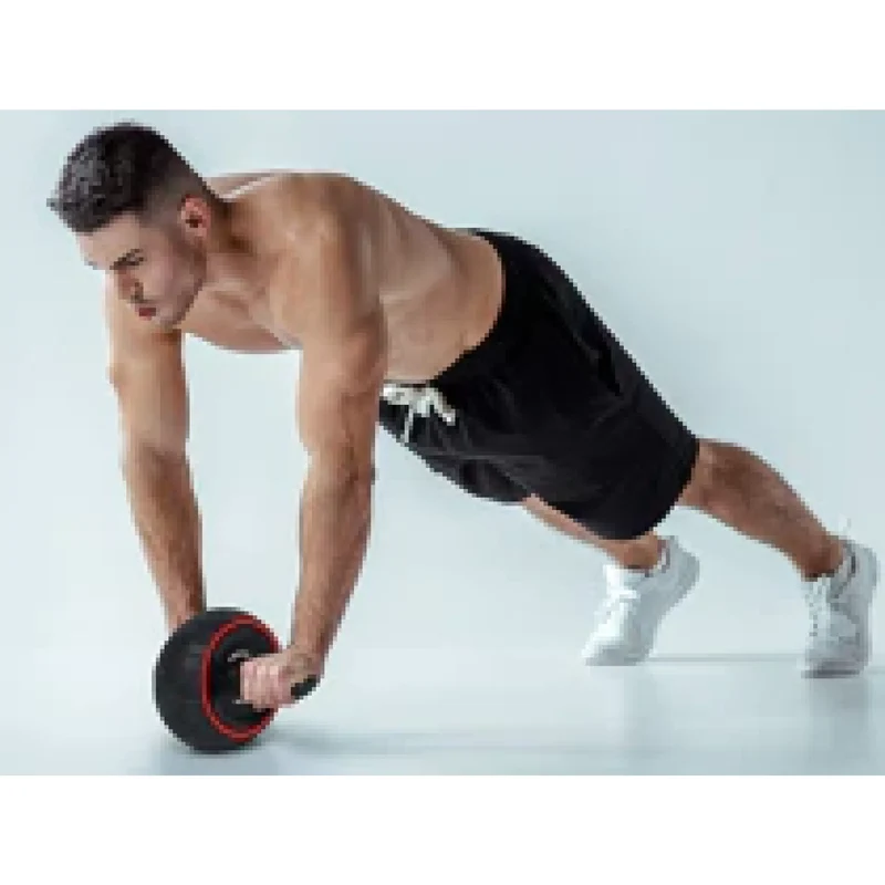 Bauchtrainer Rolle, ergonomischer Griff, inklusive Kniematte
