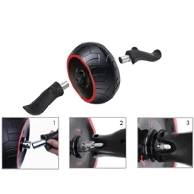 Bauchtrainer Rolle, ergonomischer Griff, inklusive Kniematte