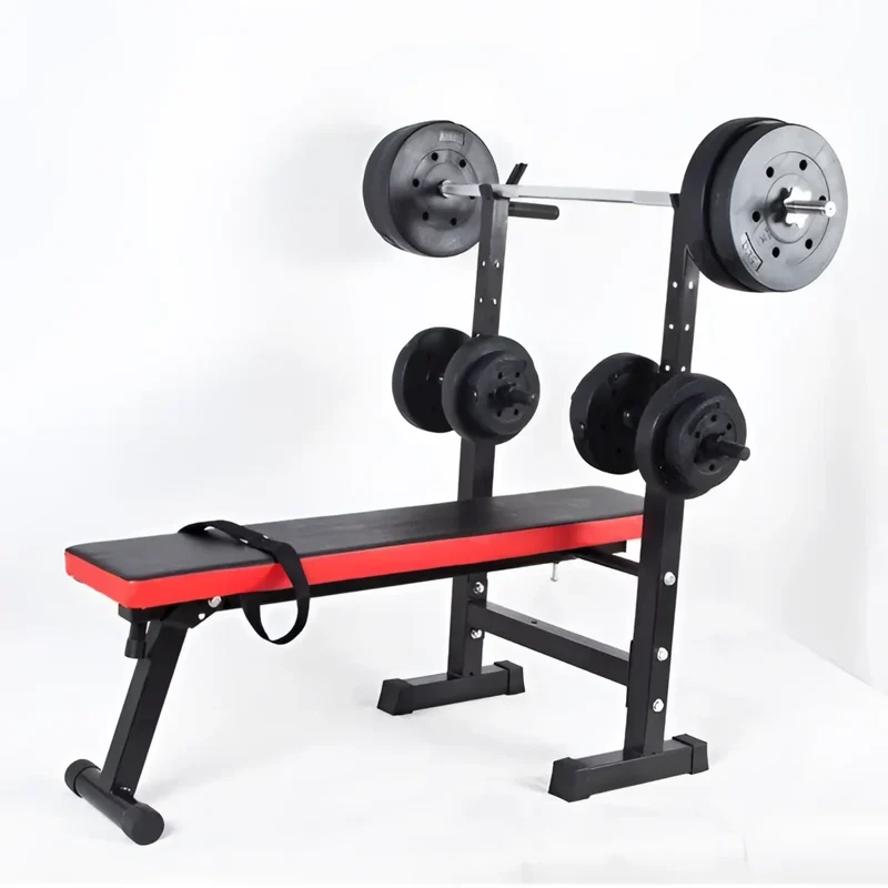 4-in-1 Hantelbank – Faltbar, mit Sit-Up-Funktion, ergonomisches & dickes Polster, perfekt für Home-Gym & Krafttraining
