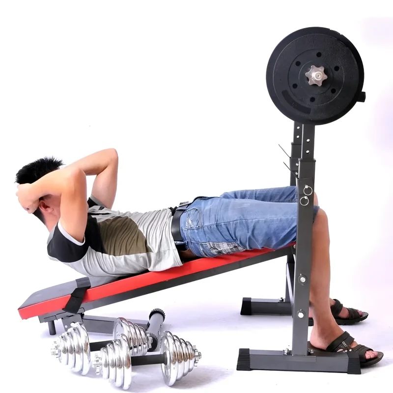 4-in-1 Hantelbank – Faltbar, mit Sit-Up-Funktion, ergonomisches & dickes Polster, perfekt für Home-Gym & Krafttraining