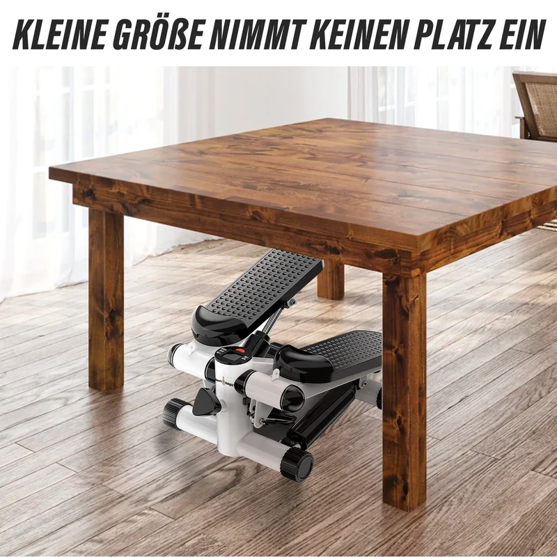 Aerobic Stepper, mit Smart-LCD-Display, extra starke Resistancebänder, Anti-Rutsch-Pedale