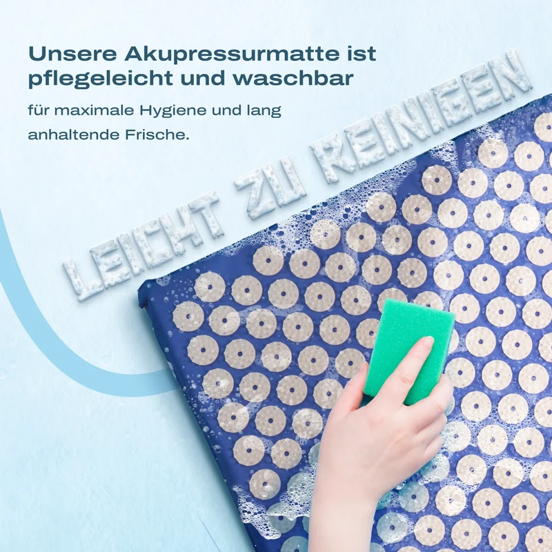 Akupressurmatte in Schwarz, waschbar