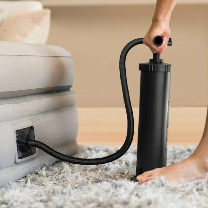 Luftpumpe, Power Doppelhub 2.4 L, ergonomischer Griff, 4 Aufsätze