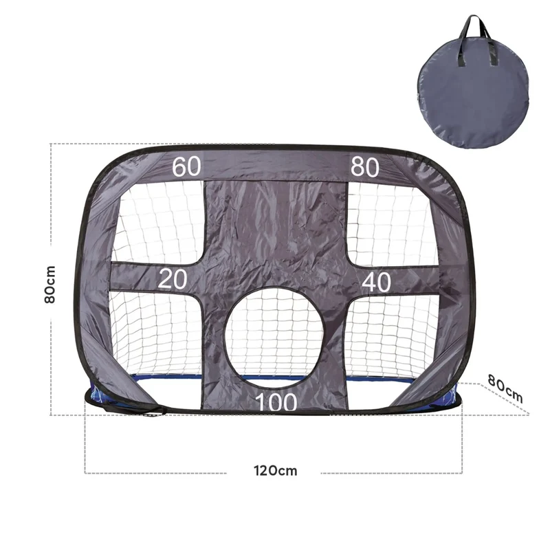 Torwand inkl. Tragetasche, Pop-Up-Tor, Fußball, 2 in 1
