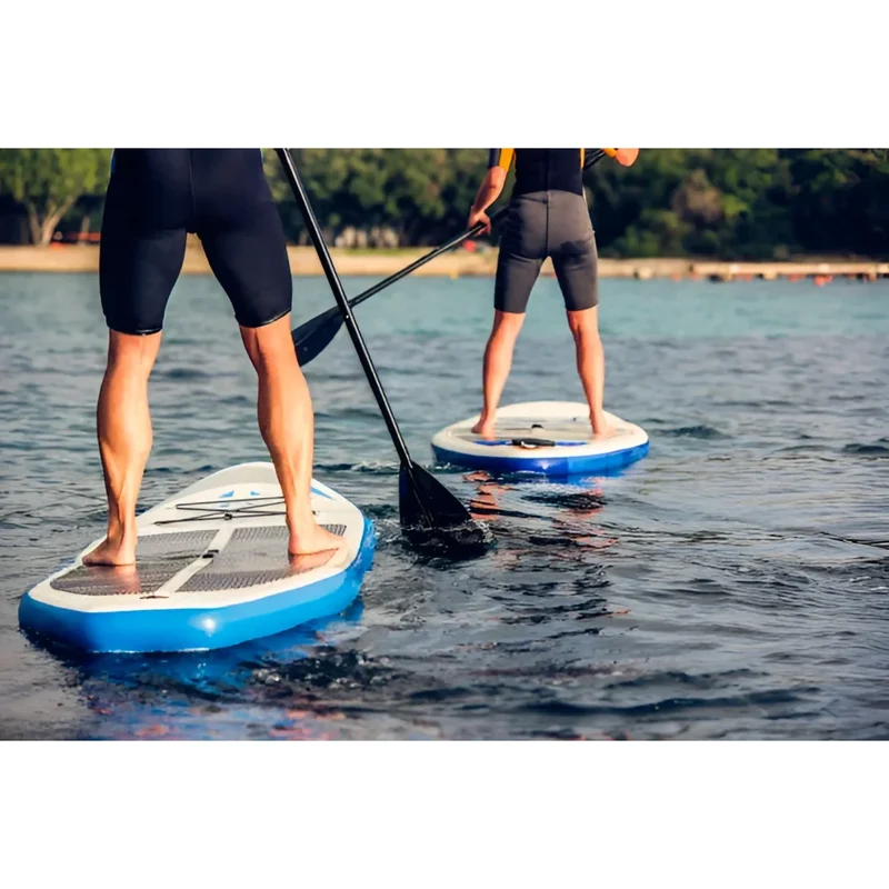 Deluxe Stand-Up Paddleboard, Breites Design, Rutschfest, Tragegriff, inkl. Paddel, bis 130kg