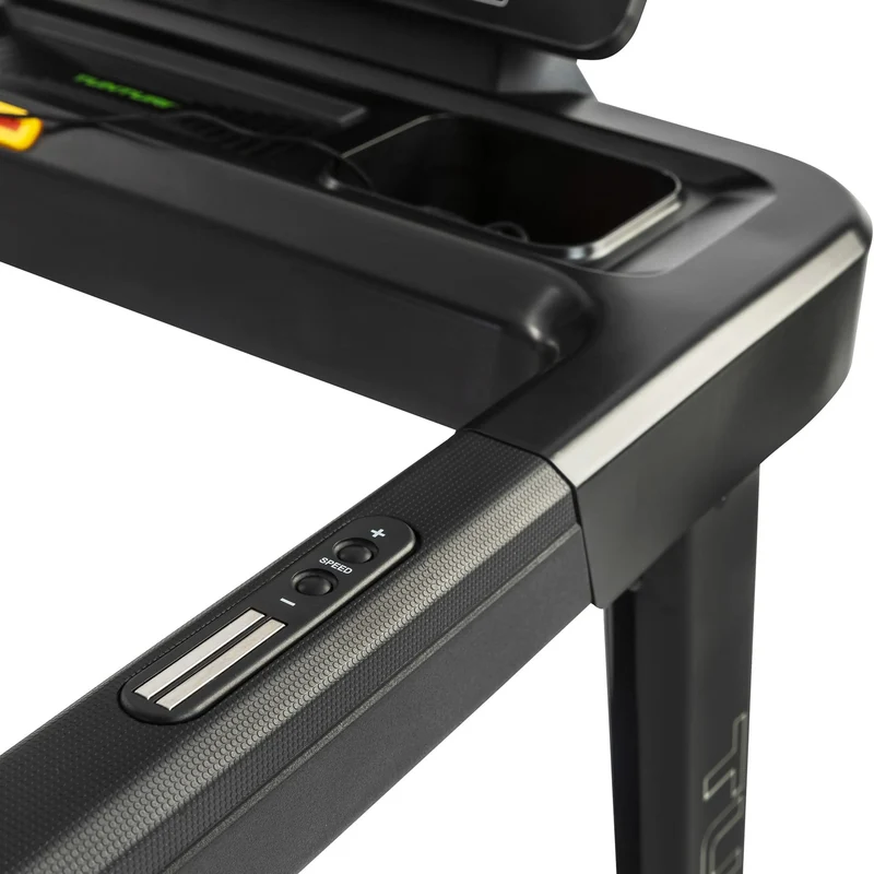 Laufband mit LED-Monitor (44 Programme, Bluetooth, Handy/Tablet Unterstützung) - 16 km/h, 12-Stufen Neigungswinkel, klappbar, Transportrollen