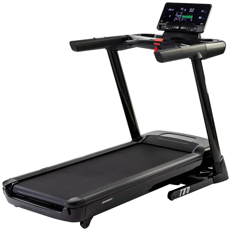Laufband Deluxe mit 10 Zoll LED/LCD Monitor (47 Programme, Bluetooth, USB, Tablet) - 22 km/h, 15-Stufen Neigungswinkel, Reha Vorrichtung