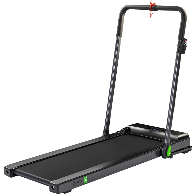 Laufband mit LED-Monitor inkl. Fernbedienung - 7 Programme, verstellbare Haltestange, Sicherheitsgürtel, kompaktes Klappsystem