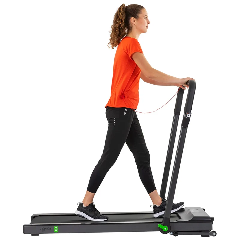 Laufband mit LED-Monitor inkl. Fernbedienung - 7 Programme, verstellbare Haltestange, Sicherheitsgürtel, kompaktes Klappsystem