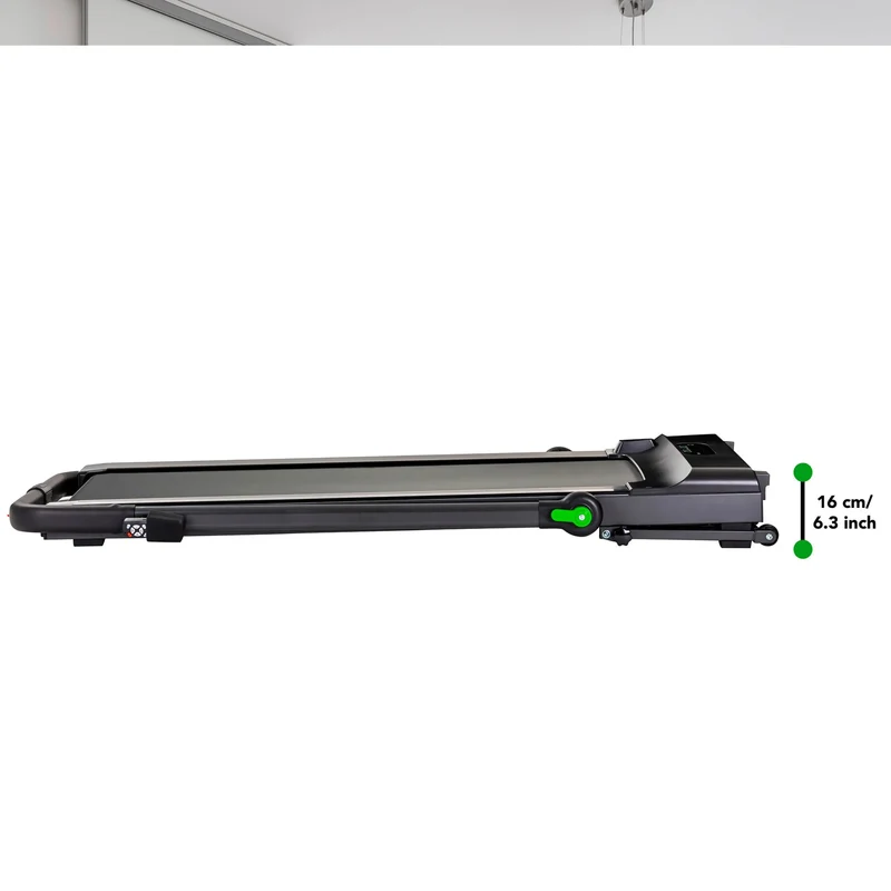 Laufband mit LED-Monitor inkl. Fernbedienung - 7 Programme, verstellbare Haltestange, Sicherheitsgürtel, kompaktes Klappsystem