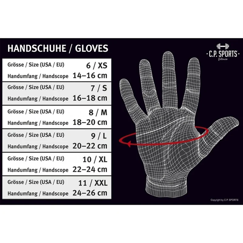 Profi-Gym-Doppelbandagen-Handschuh, maximaler Schutz, hoher Tragekomfort