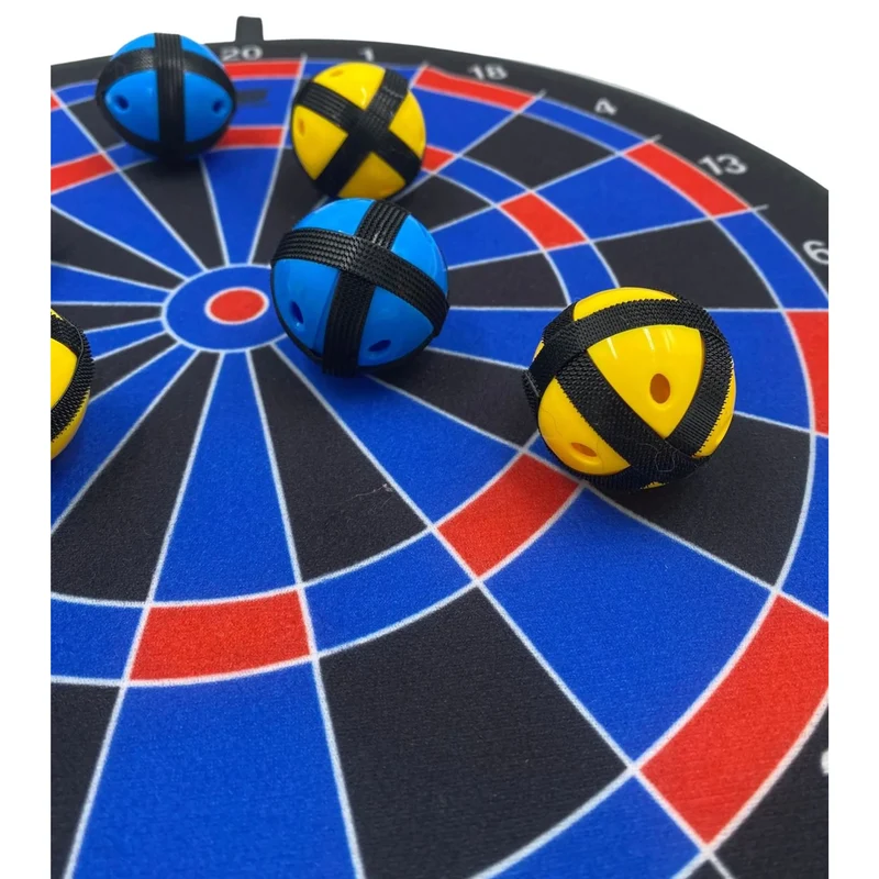 Kinder Klettdarts Deluxe, Inklusive 6 Bälle, Extra haftendes Klett