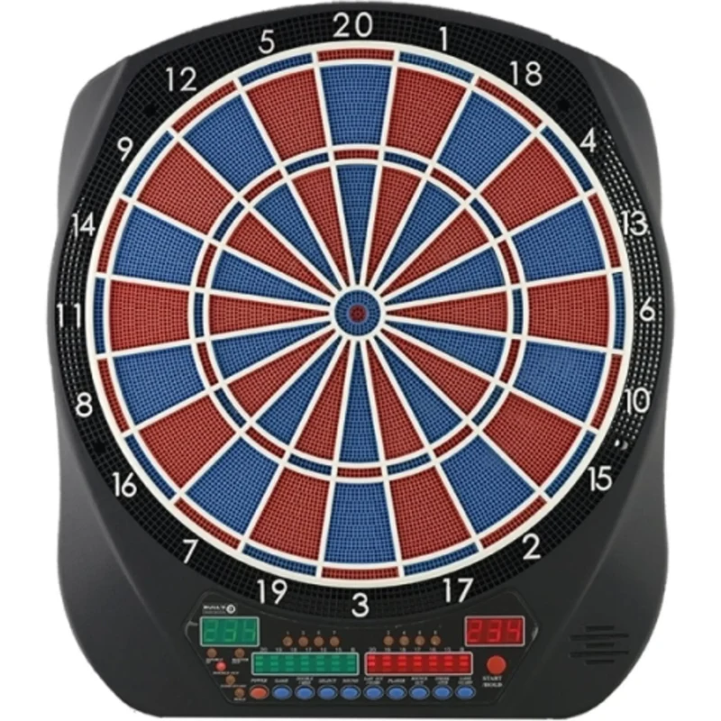 Elektronische Dartscheibe 47 x 41 cm Rot/Blau, mit Soundeffekten, bis zu 131 Spielvariationen