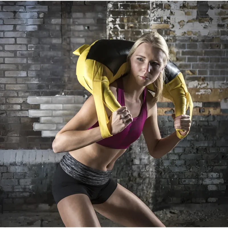 Bulgarian Bag 5-20 KG, Power Bag, hochwertiges Kunstleder, mit rutschfesten Griffen und Schlaufen, reißfest und strapazierfähig