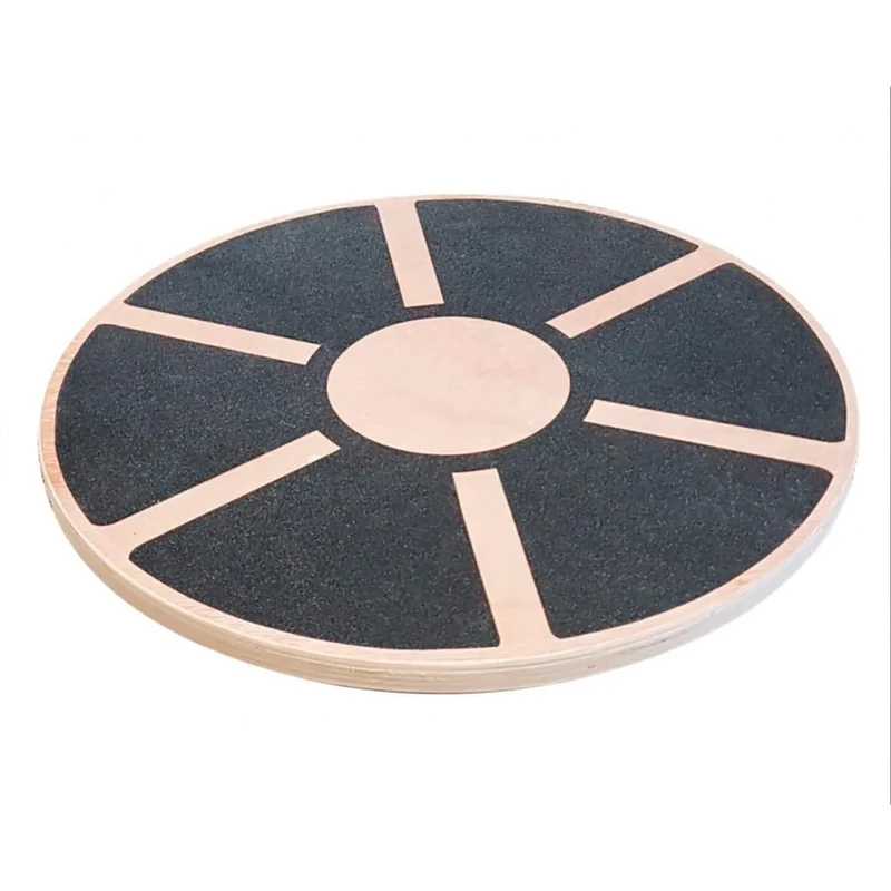 Balance Board, 38 cm Durchmesser, robustes Holz mit Anti-Rutsch-Profil